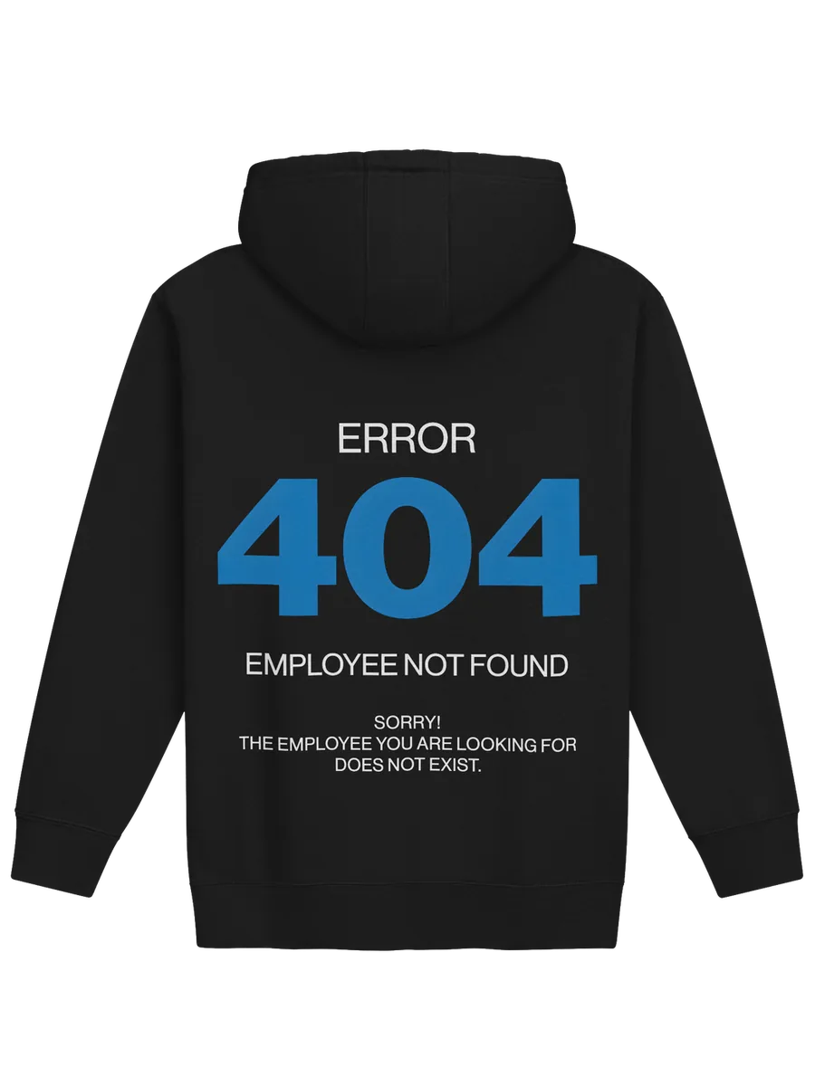 Error 404 Hoodie — Black front