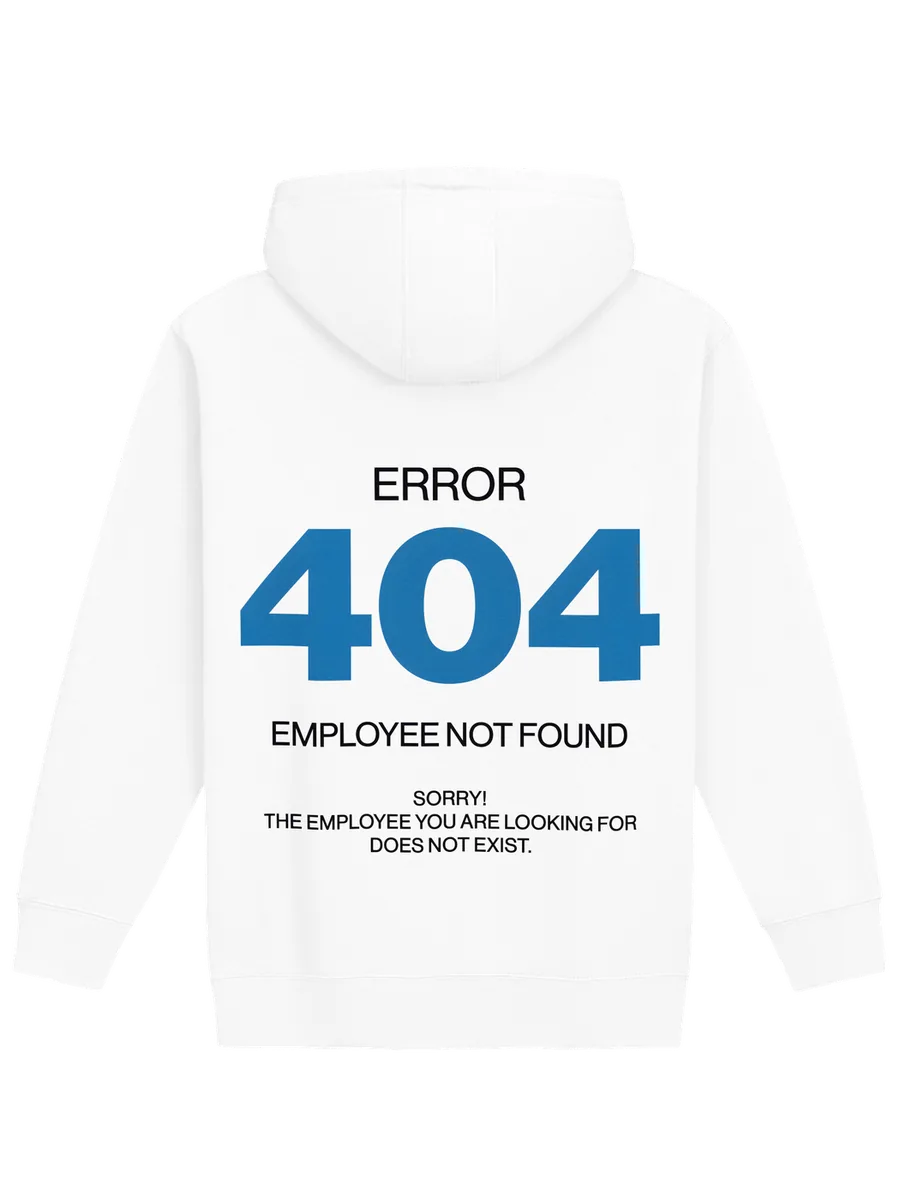 Error 404 Hoodie — White front