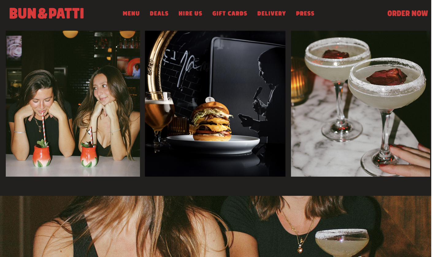 Bun & Patti website