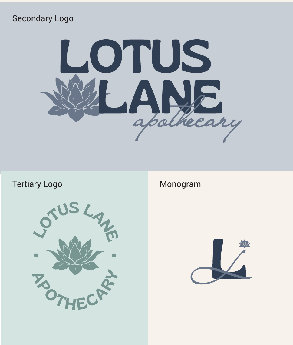 Lotus Lane logo variations