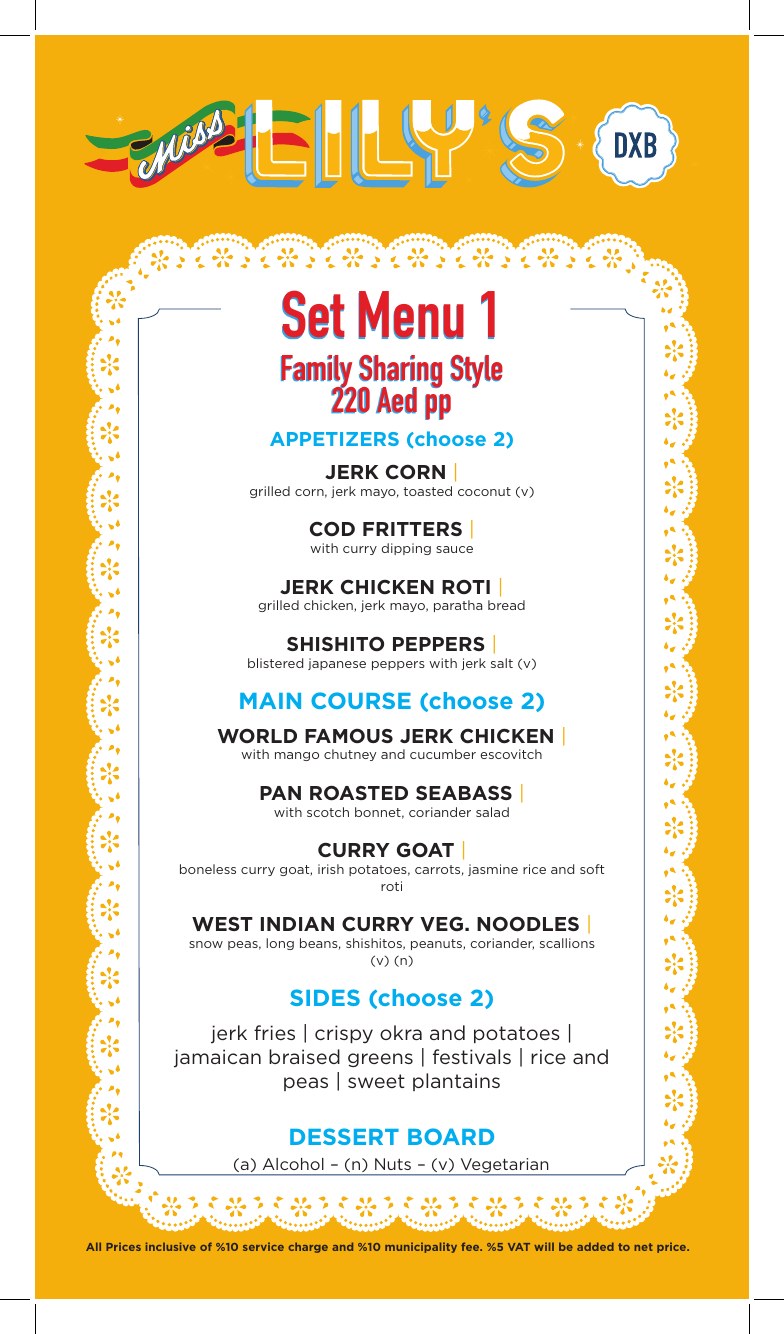 Set Menus