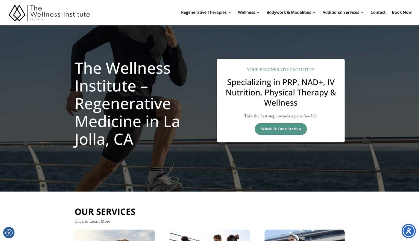 The Wellness Institute — Regenerative medicine · La Jolla